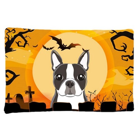 Carolines Treasures Halloween Boston Terrier Fabric Standard Pillowcase BB1761PILLOWCASE